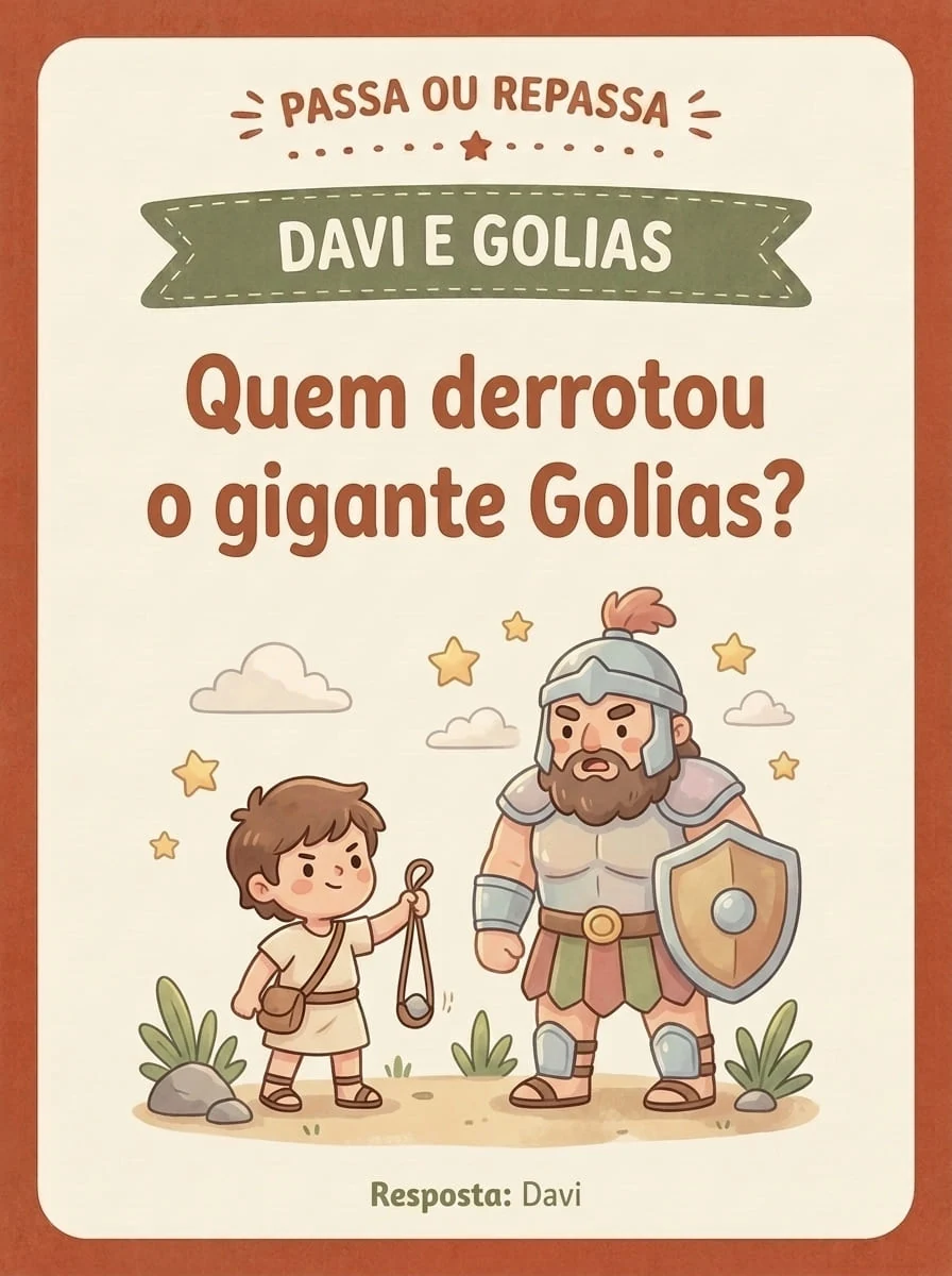 Cartão bíblico 7 do Passa ou Repassa Bíblico