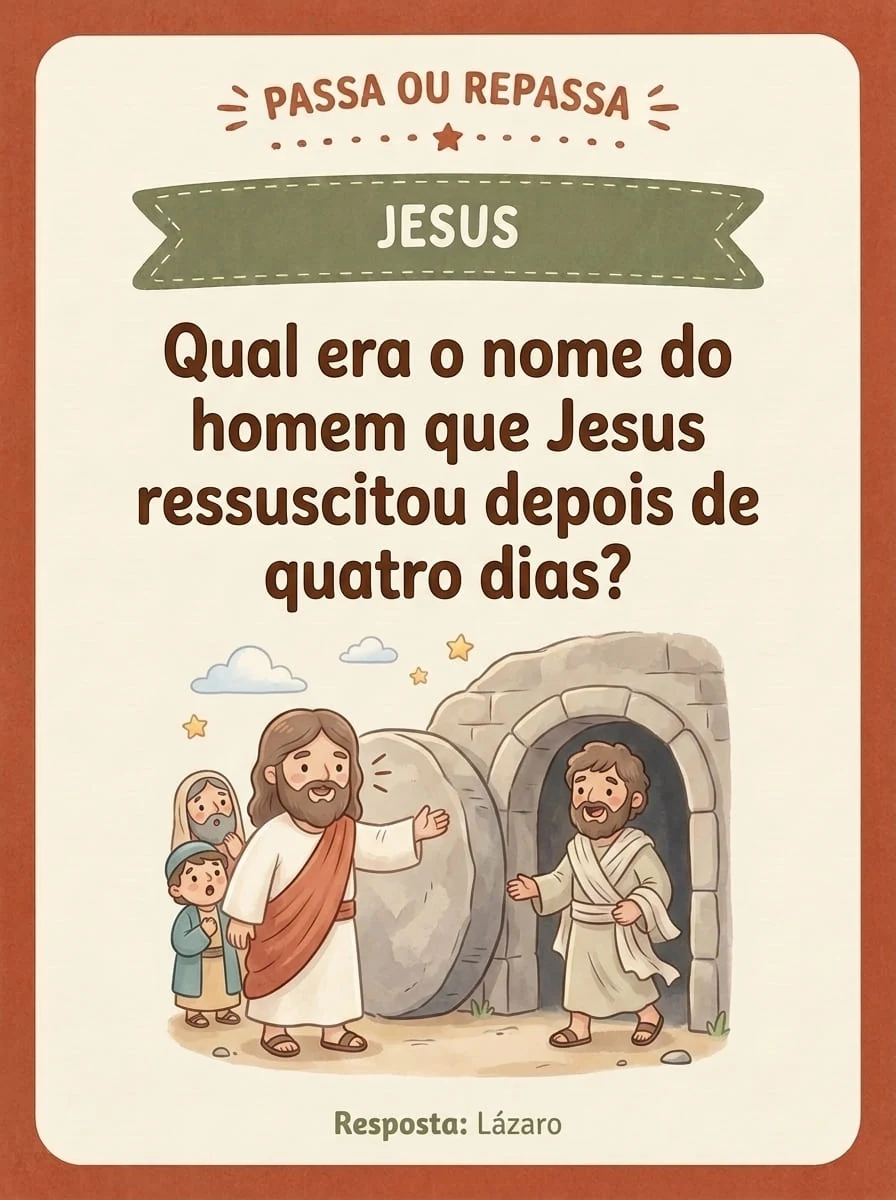 Cartão bíblico 8 do Passa ou Repassa Bíblico